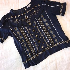 WORLD MARKET Embroidered Blouse